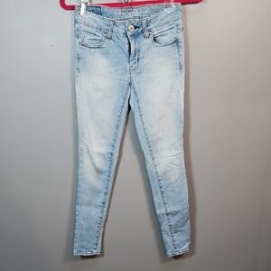 American Eagle Outfitters Light Blue Skinny Jeans Jeggings Short